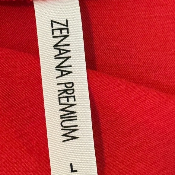 Zenana Premium Cardigan Red Large Slouch Pocket Jersey Knit Comfort Stretch - Picture 6 of 8